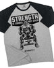 077. RAGLAN Strength Earned Workout Gym T-Shirt for Men