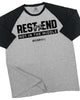 087. RAGLAN Rest At The End Workout Gym T-Shirt for Men