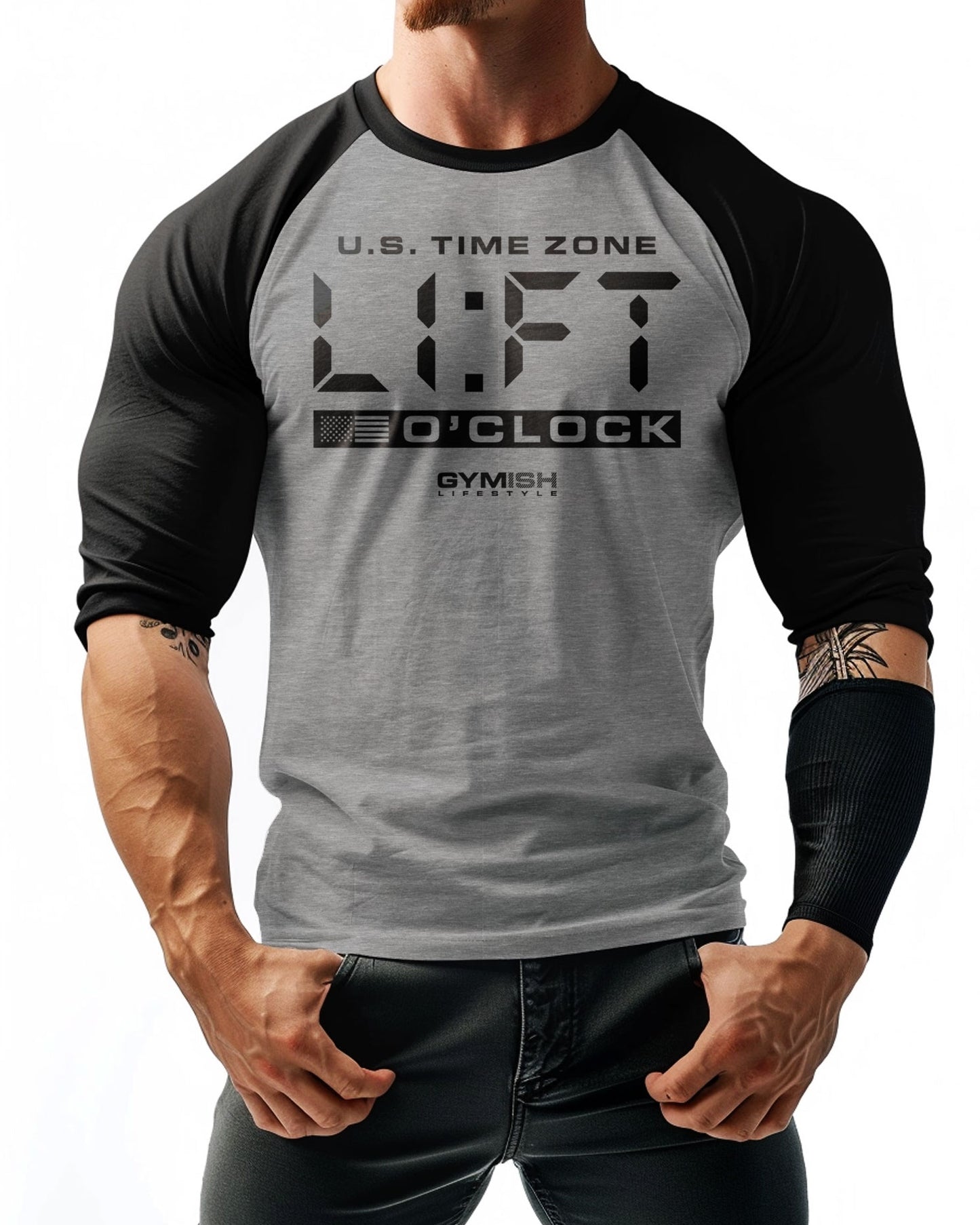 89- RAGLAN LIFT O'Clock Workout Gym T-Shirt for Men