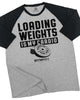 092. RAGLAN Loading Weights Cardio Funny Workout Gym T-Shirt for Men