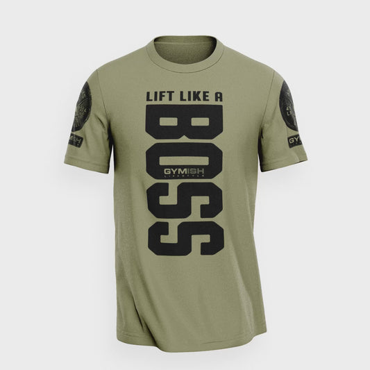 012. Lift Like A Boss Funny Motivational Workout Gym T-Shirt for Men