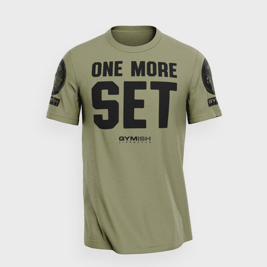 018. One More Set Funny Motivational Workout Gym T-Shirt for Men