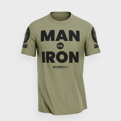 042. Man Vs. Iron Workout T-Shirt