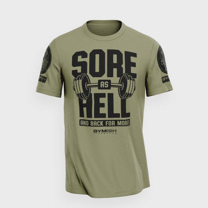 008. Sore As Hell Funny Motivational Workout Gym T-Shirt for Men