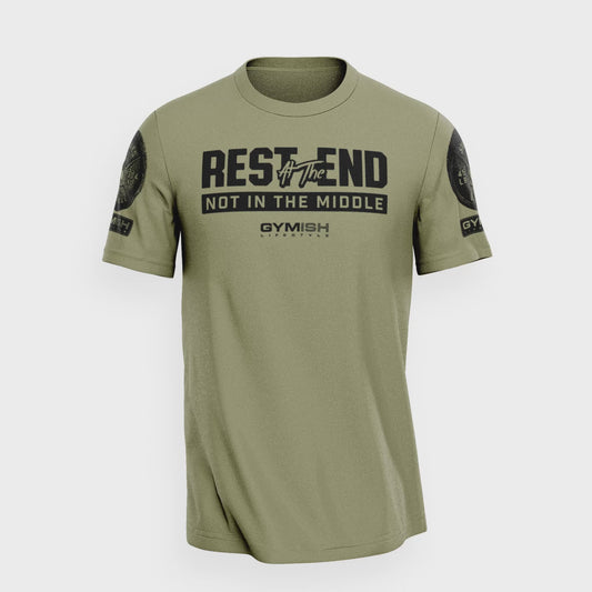 087. Rest At The End Workout Gym T-Shirts for Men