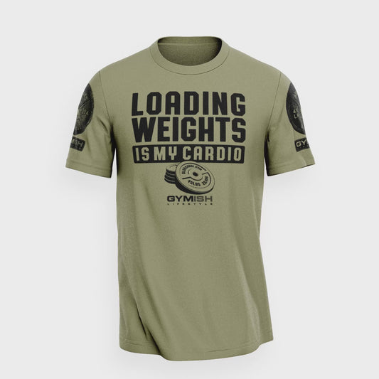 092. Loading Weights is My Cardio Workout Funny Gym Shirt for Men