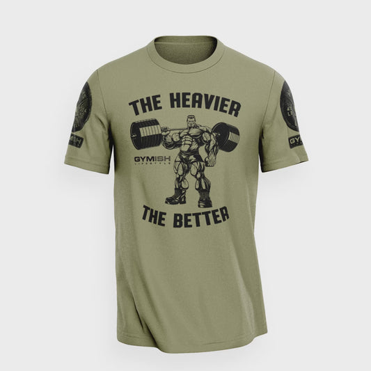 022. The Heavier The Better Funny Motivational Workout Gym T-Shirt for Men