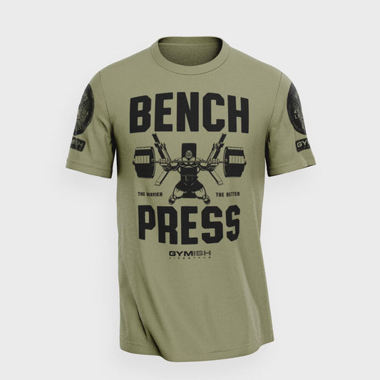 025. Bench Press Funny Motivational Workout Gym T-Shirt for Men