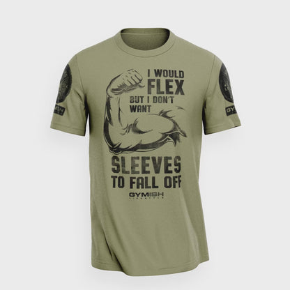 015. I Would Flex Funny Motivational Workout Gym T-Shirt for Men