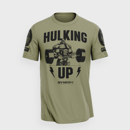 037. Hulking Up Funny Motivational Workout Gym T-Shirt for Men