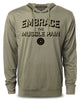 048. Embrace Muscle Pain Motivational Workout Hoodie for Men