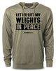 056. Let Me Lift My in Peace Funny Workout Hoodie for Men