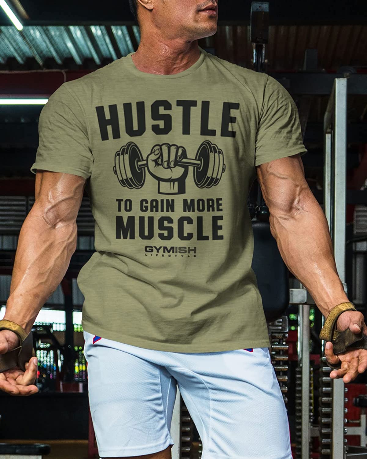 011. Hustle to Gain More Muscle Workout T-Shirt