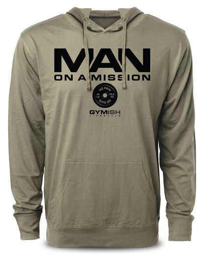 Man On A Mission Workout Hoodies Funny Hoodies Gym Sweatshirt Lifting Pullover