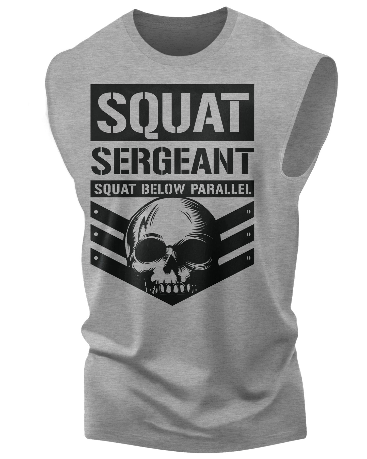 064. Squat Sergeant Funny Workout Muscle Tank Top for Men